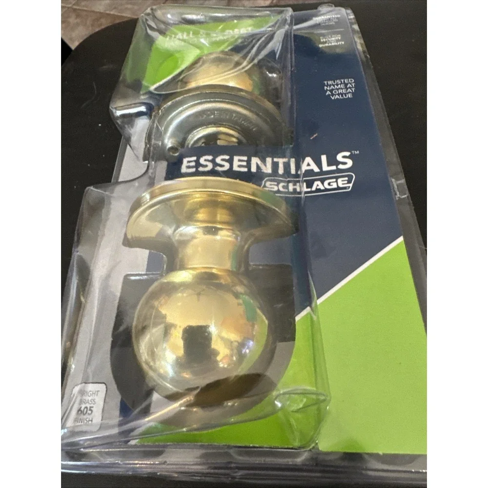 Schlage Brass Door‎ Knob Hall Closet Polished Brass